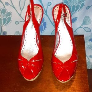 BCBGIRLS Womens Size 8 1/2 Red Heels